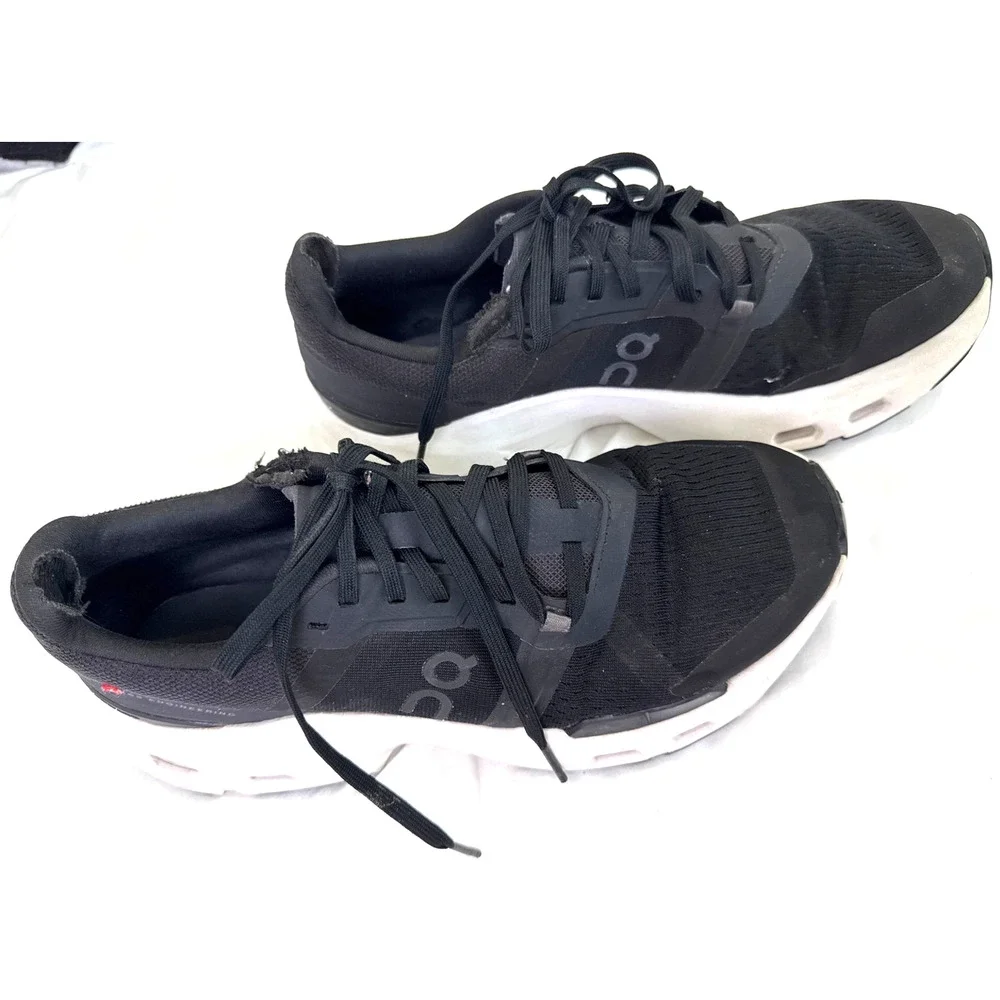On Cloudpulse Black White Training Running Shoes Women's 8 Athletic Sneakers